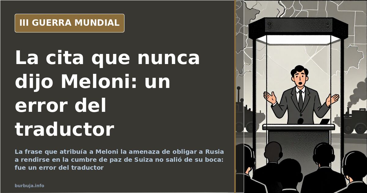 Meloni forderte keine russische Kapitulation