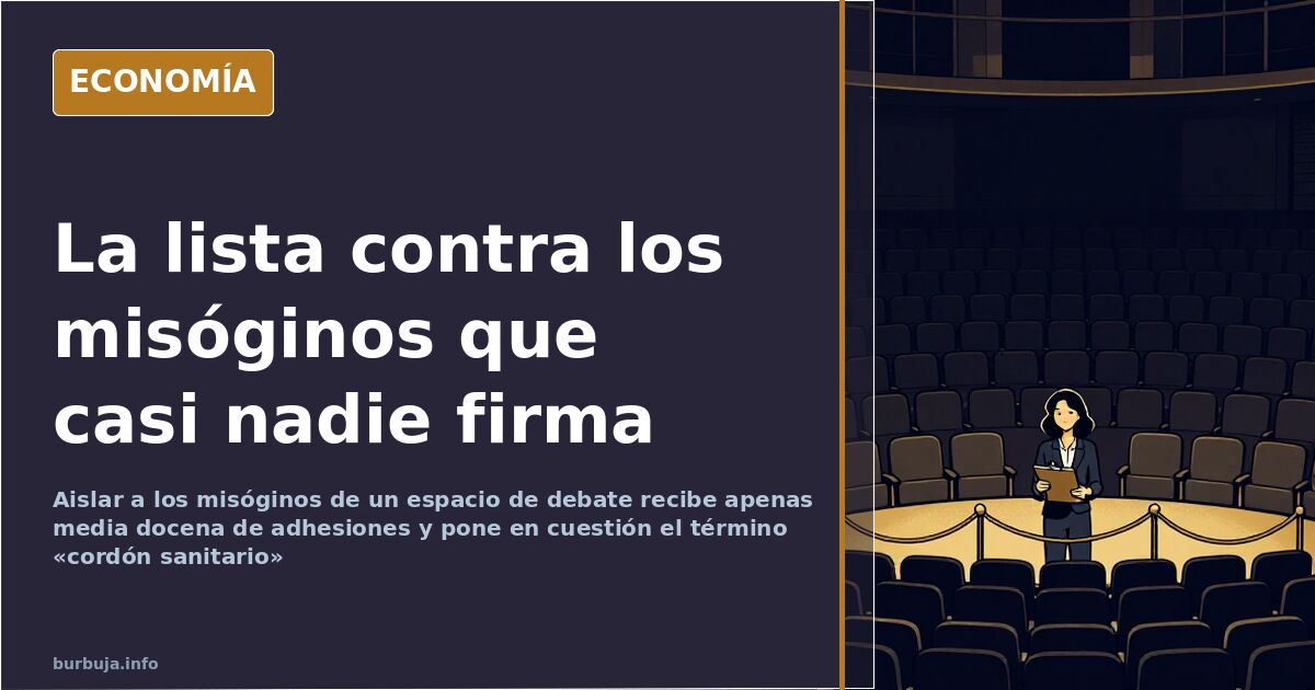 Ilustración de un cordón sanitario dibujado alrededor de unos nombres en una comunidad digital de debate