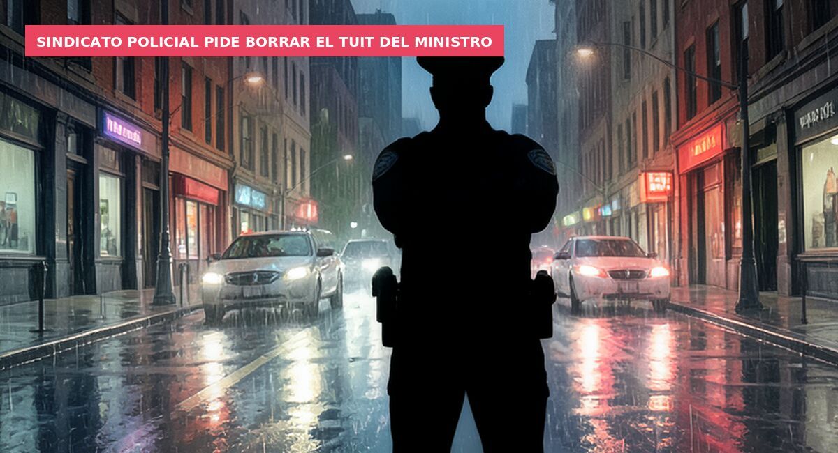 Sindicato policial pide borrar el tuit del ministro