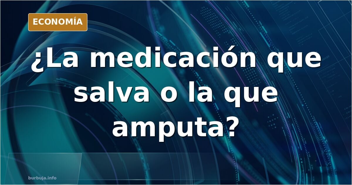 Ilustración editorial de una mano con dedos vendados y una línea de monitor de constantes vitales al fondo, en azul marino y 