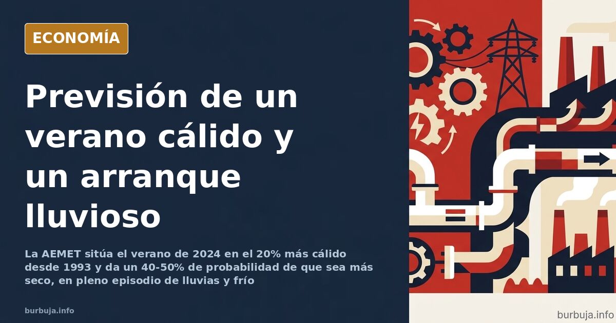 Mujer protegiéndose del sol con un abanico, ilustración de la previsión de un verano más cálido y posiblemente más seco según