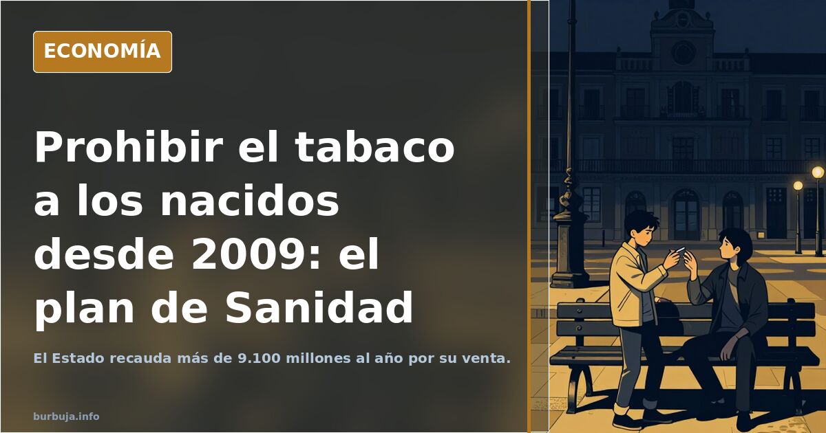 Sanidad estudia prohibir el tabaco a los nacidos desde 2009