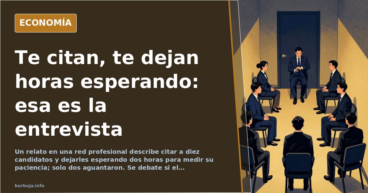 RRHH deja esperar horas a candidatos para medir su paciencia