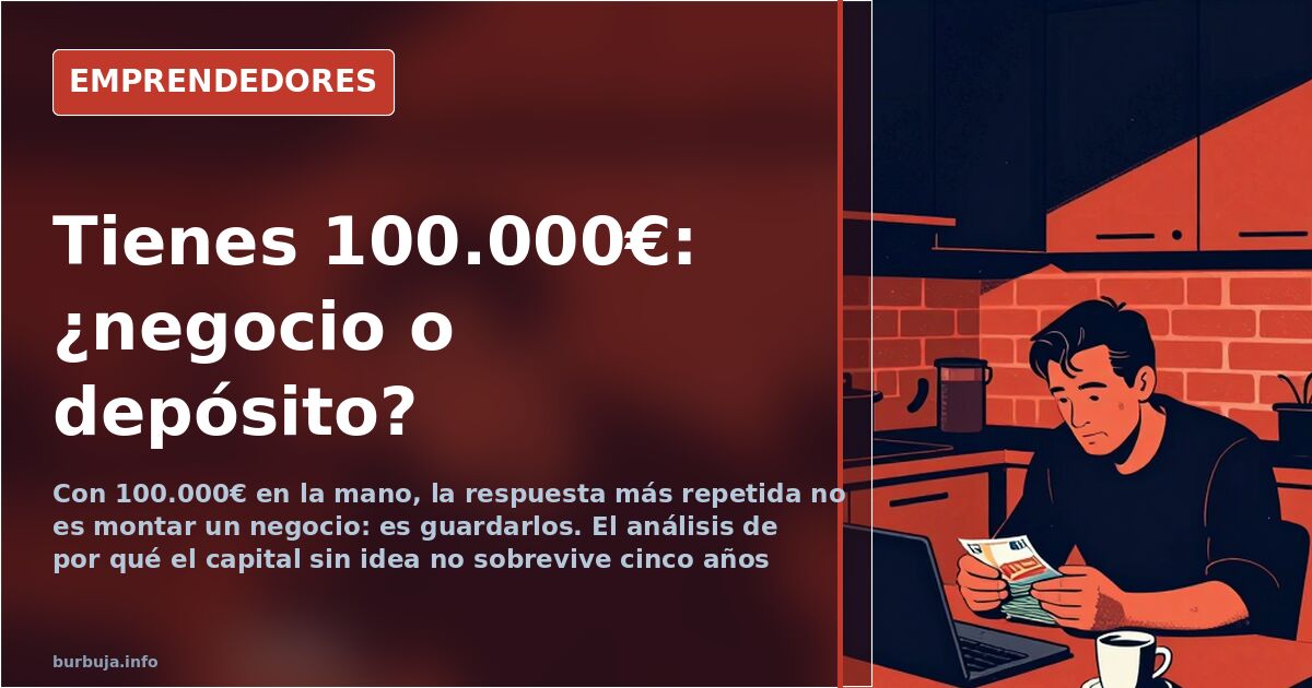 100.000 euros para montar un negocio: los planes que nadie ejecuta