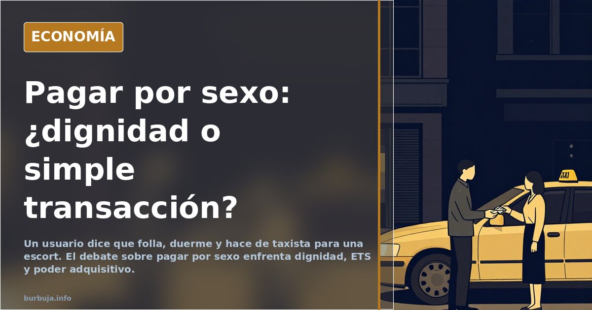 Ilustración editorial sobria en azul marino y dorado que representa el intercambio económico en el mercado de la prostitución