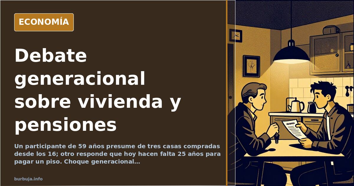 Debate generacional: «2500 euros de pensión y un país tercermundializado»