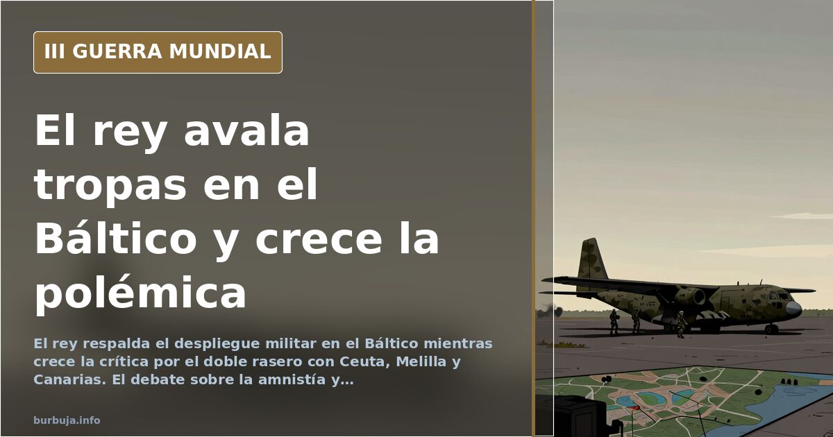 El rey avala el despliegue militar en el Báltico y desata la polémica