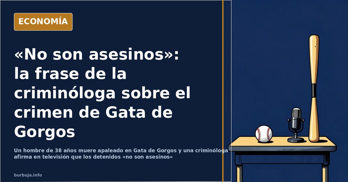 Bate de béisbol sobre una mesa junto a un micrófono de televisión, ilustración del crimen de Gata de Gorgos