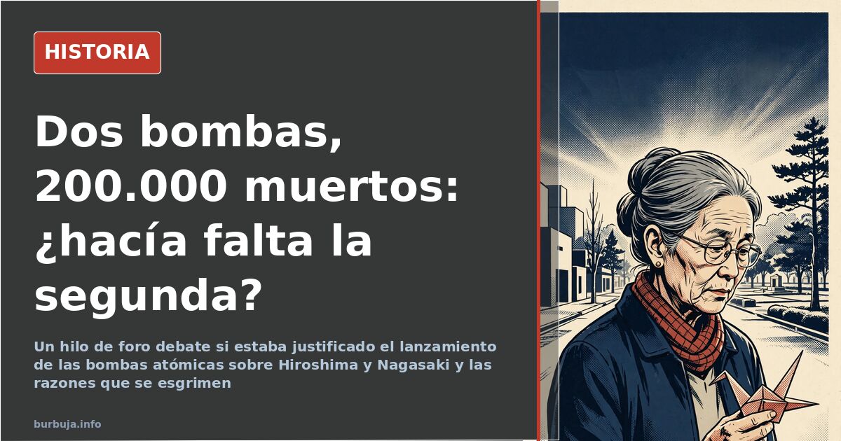 Debate en foro sobre las bombas atómicas de 1945
