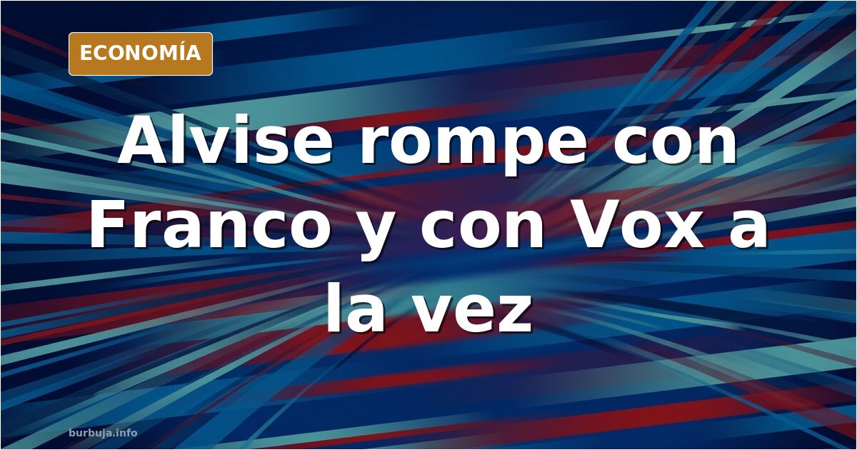 Ilustración editorial de Alvise Pérez ante un atril con banderas europeas y españolas y un expediente judicial sobre la mesa