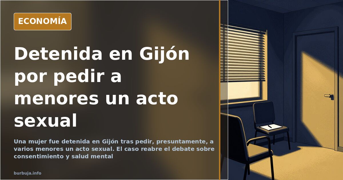 Vista sobria de un edificio judicial en Gijón relacionada con la detención por un acto sexual con menores