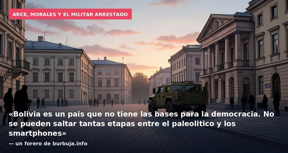 Arce, Morales y el militar arrestado: «Bolivia es un pais que no tiene las bases para la democracia. No se pueden saltar tantas etapas entre el paleolitico y los smartphones» — un forero de burbuja.info