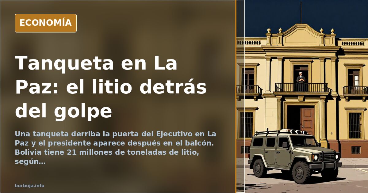 Bolivia: tanqueta en el Ejecutivo y relato del golpe