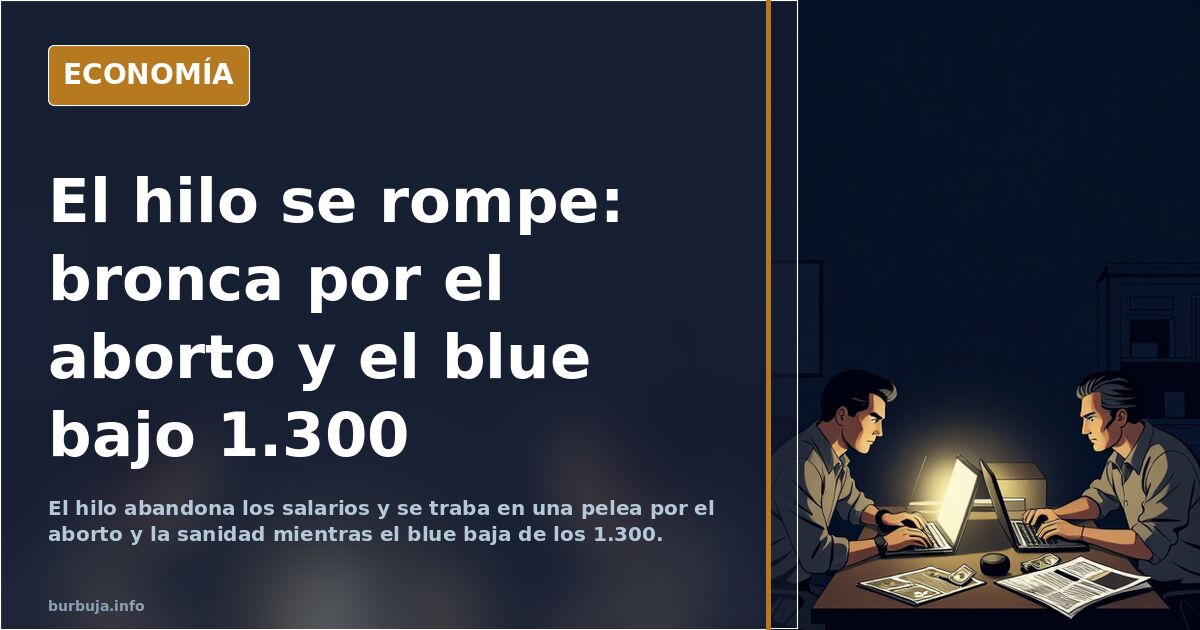 El hilo se rompe: bronca por el aborto y el blue bajo 1.300