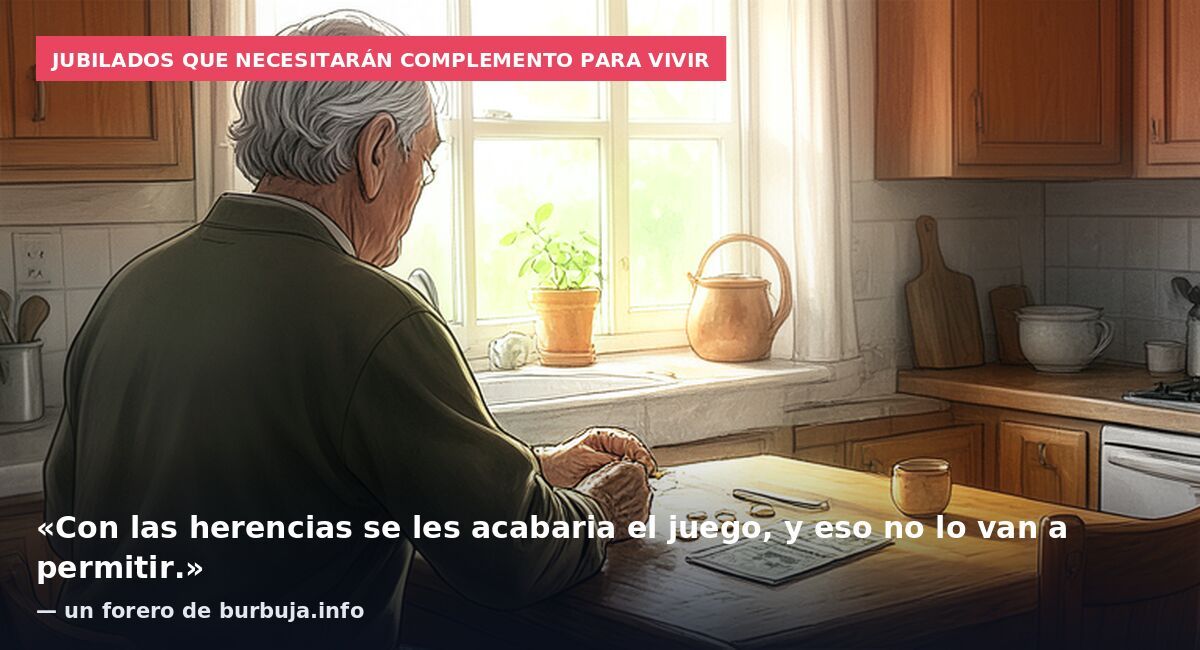Jubilados que necesitarán complemento para vivir: «Con las herencias se les acabaria el juego, y eso no lo van a permitir.» — un forero de burbuja.info