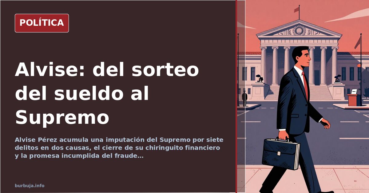 Alvise Pérez: del sorteo del sueldo a siete delitos imputados