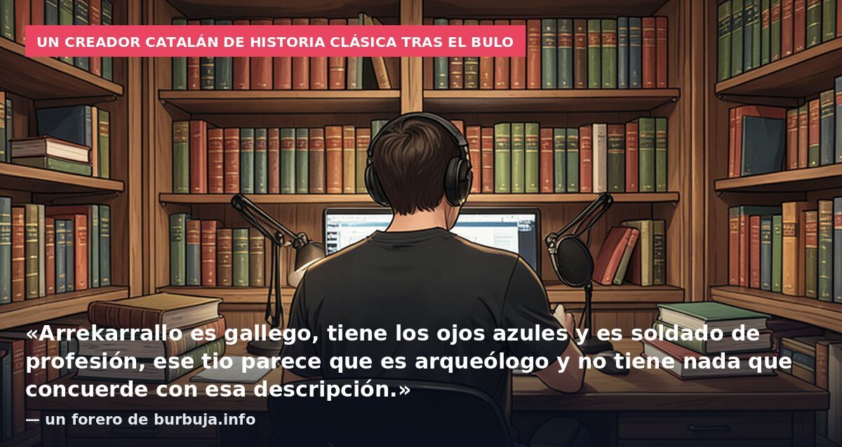 Un creador catalán de historia clásica tras el bulo: «Arrekarrallo es gallego, tiene los ojos azules y es soldado de profesión, ese tio parece que es arqueólogo y no tiene nada que concuerde con esa descripción.» — un forero de burbuja.info
