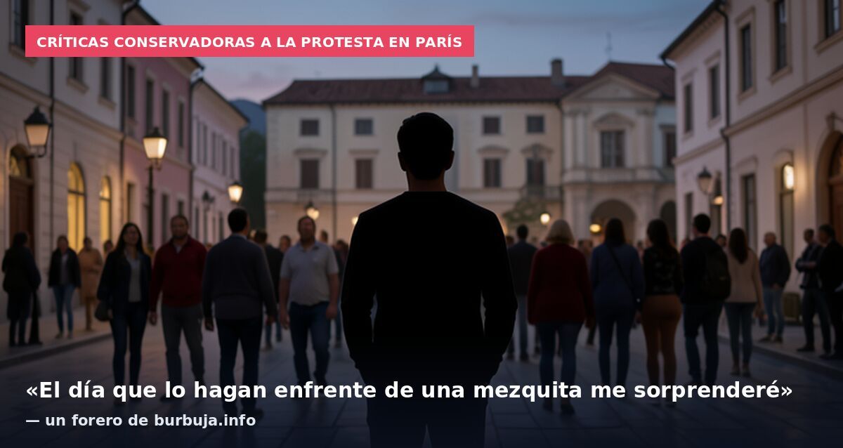Críticas conservadoras a la protesta en París: «El día que lo hagan enfrente de una mezquita me sorprenderé» — un forero de burbuja.info