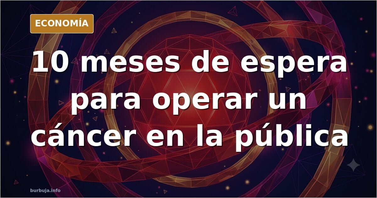 Ilustración editorial de una sala de espera hospitalaria vacía con un reloj de pared y una puerta de quirófano cerrada al fon
