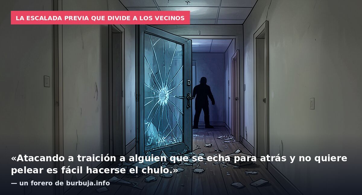 La escalada previa que divide a los vecinos: «Atacando a traición a alguien que se echa para atrás y no quiere pelear es fácil hacerse el chulo.» — un forero de burbuja.info