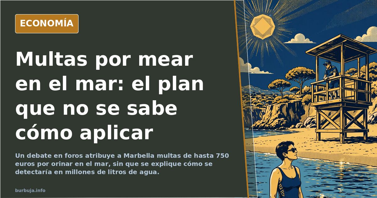 Marbella estudia multar a quien orine en el mar