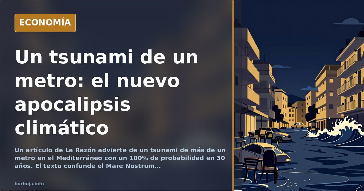 «Un tsunami de un metro golpeará el Mediterráneo en 30 años»