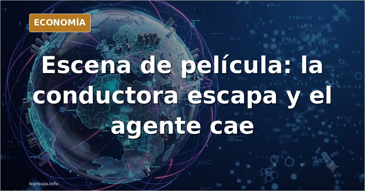 Ilustración editorial de una conductora corriendo por una calle tras abandonar su coche en un control de carretera