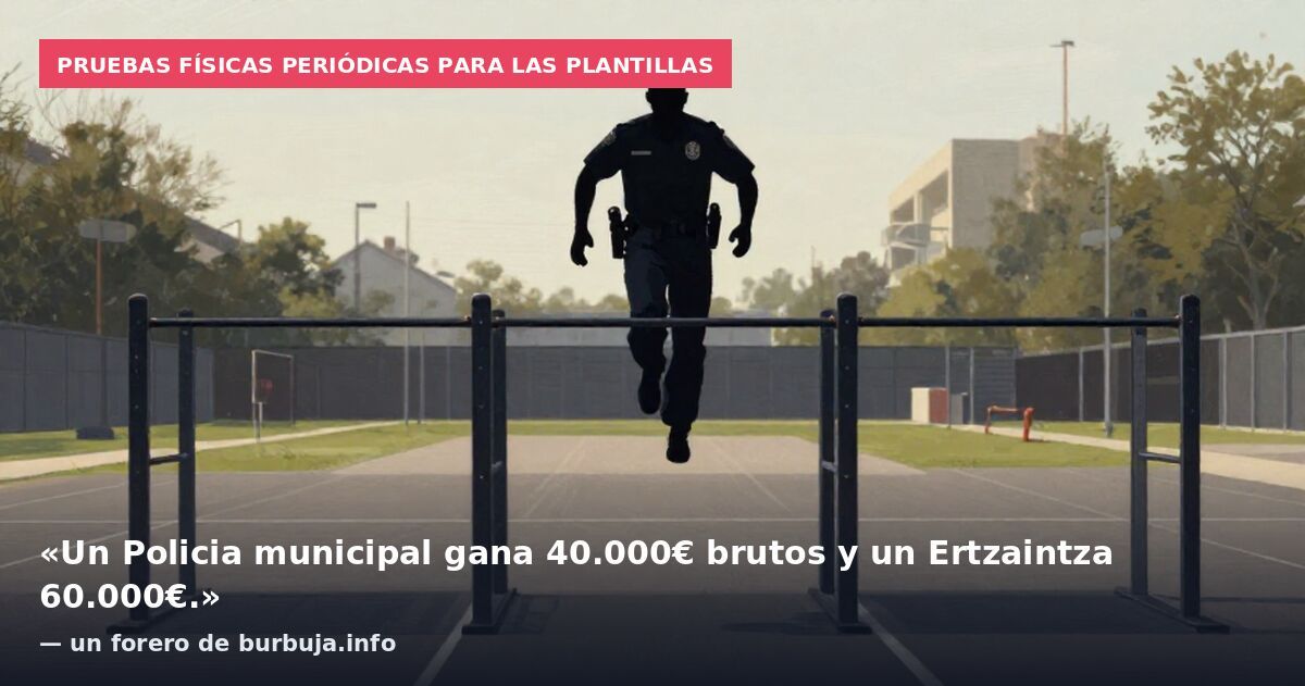 Pruebas físicas periódicas para las plantillas: «Un Policia municipal gana 40.000€ brutos y un Ertzaintza 60.000€.» — un forero de burbuja.info