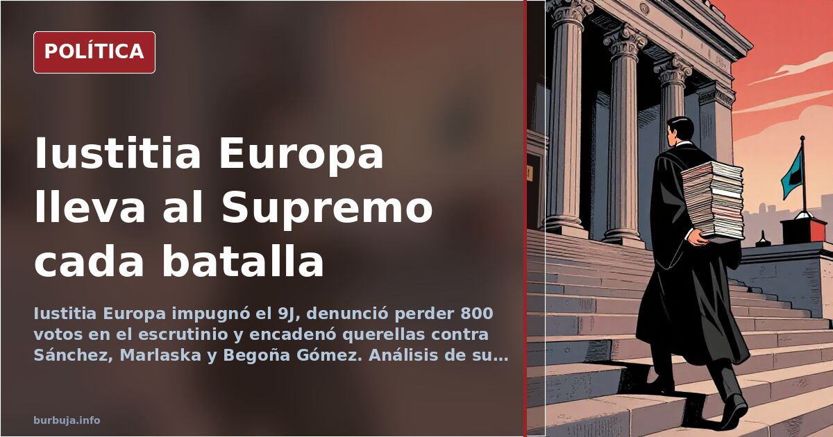 Iustitia Europa: From Challenging EU Elections to Suing Spain’s Government