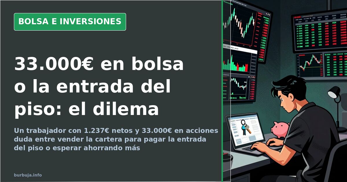 Vender 33.000€ en acciones para pagar la entrada de un piso