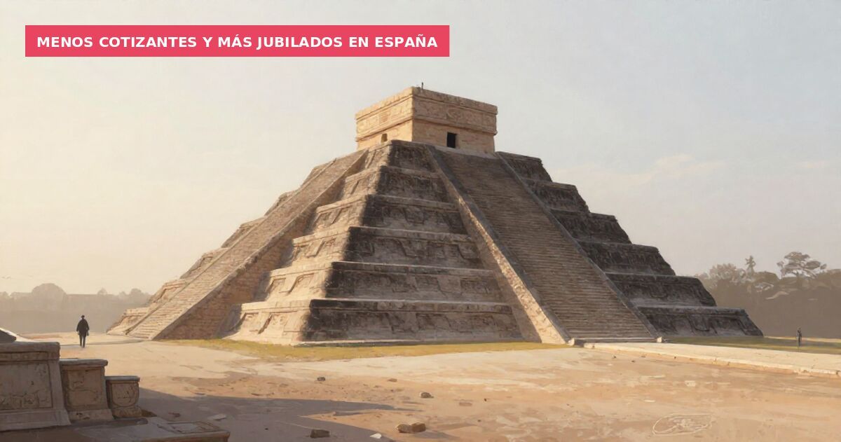 Menos cotizantes y más jubilados en España