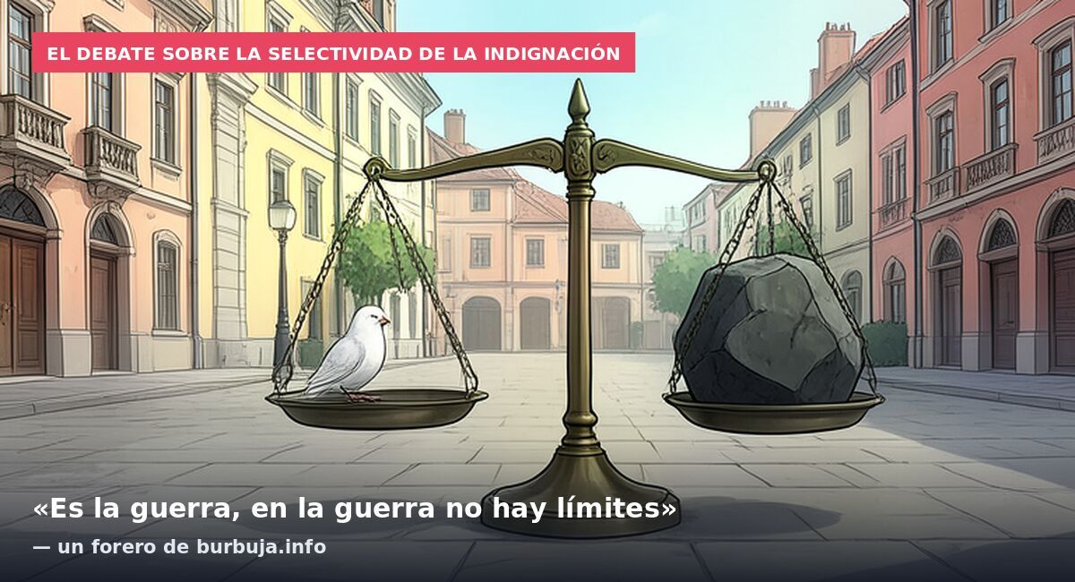 El debate sobre la selectividad de la indignación: «Es la guerra, en la guerra no hay límites» — un forero de burbuja.info