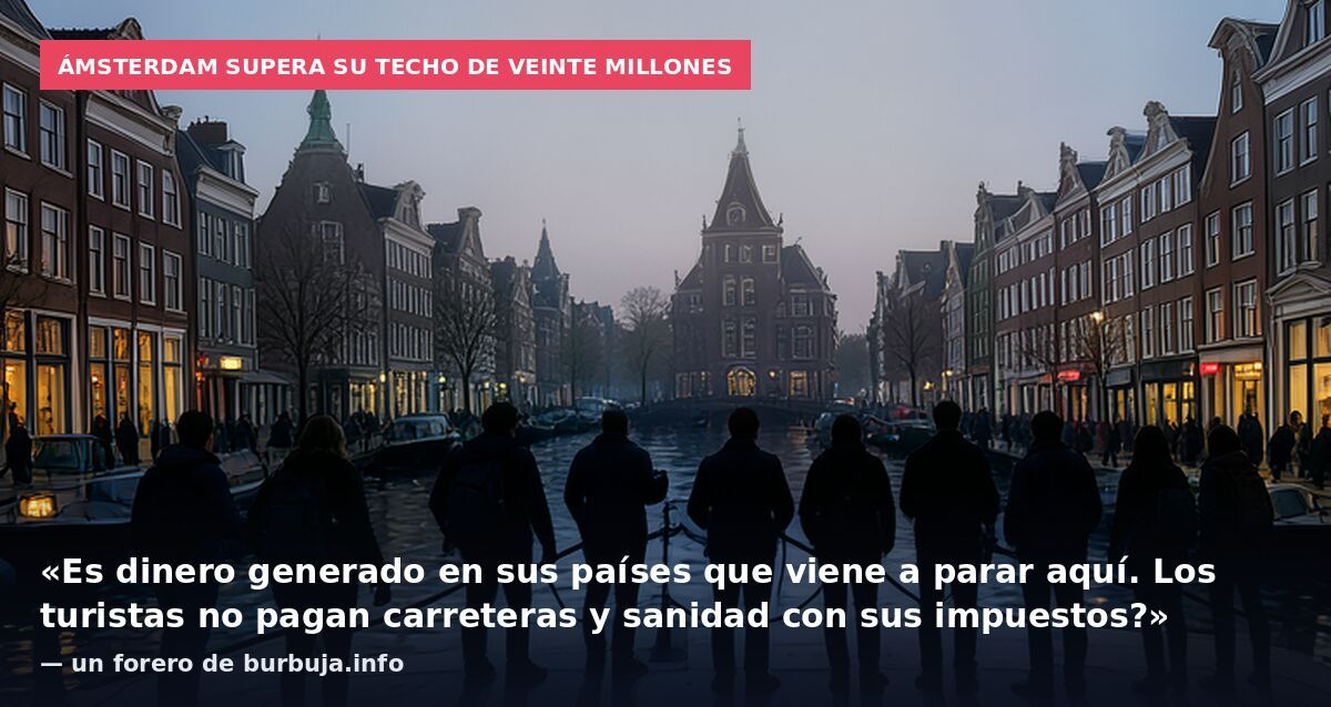 Ámsterdam supera su techo de veinte millones: «Es dinero generado en sus países que viene a parar aquí. Los turistas no pagan carreteras y sanidad con sus impuestos?» — un forero de burbuja.info