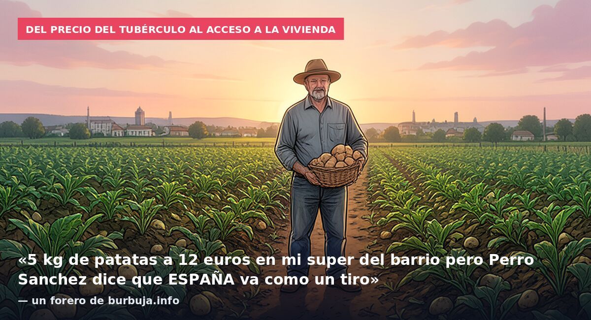 Del precio del tubérculo al acceso a la vivienda: «5 kg de patatas a 12 euros en mi super del barrio pero Perro Sanchez dice que ESPAÑA va como un tiro» — un forero de burbuja.info