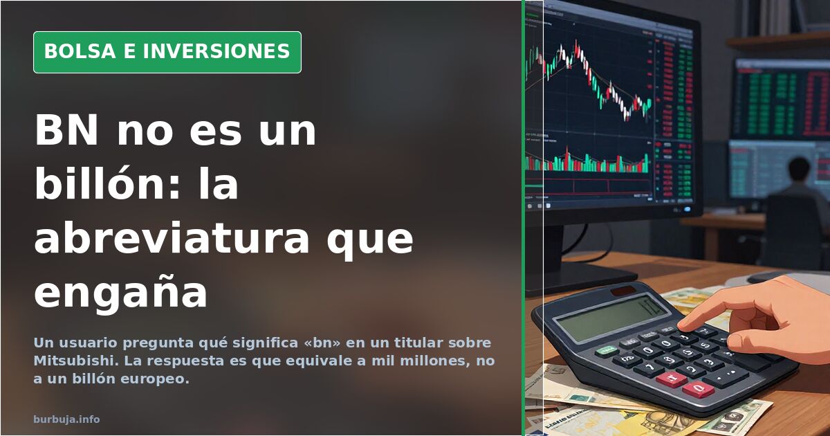 «BN significa mil millones»: la aclaración de un foro