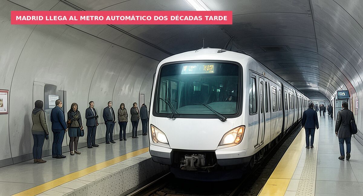 Madrid llega al metro automático dos décadas tarde