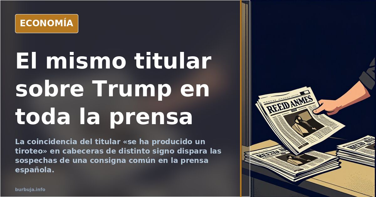 La prensa española y el atentado a Trump: el mismo titular