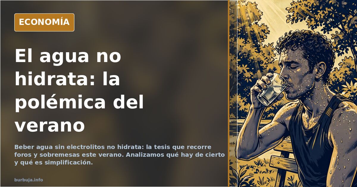 El agua sola no hidrata: la tesis que incendia el verano