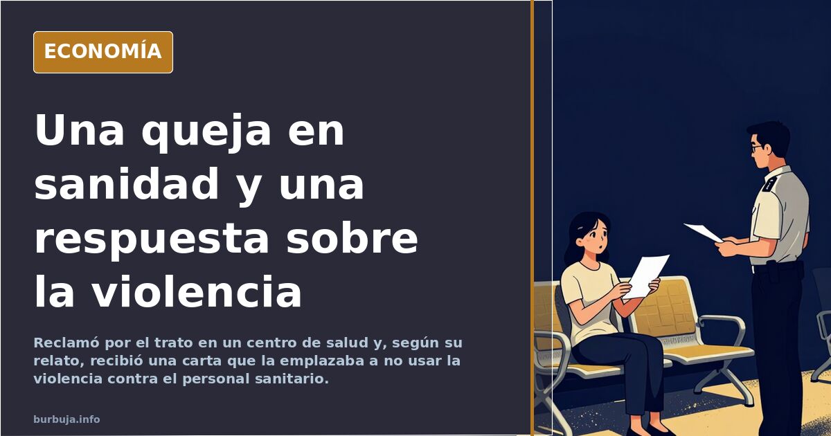 Una queja en sanidad que se responde hablando de violencia