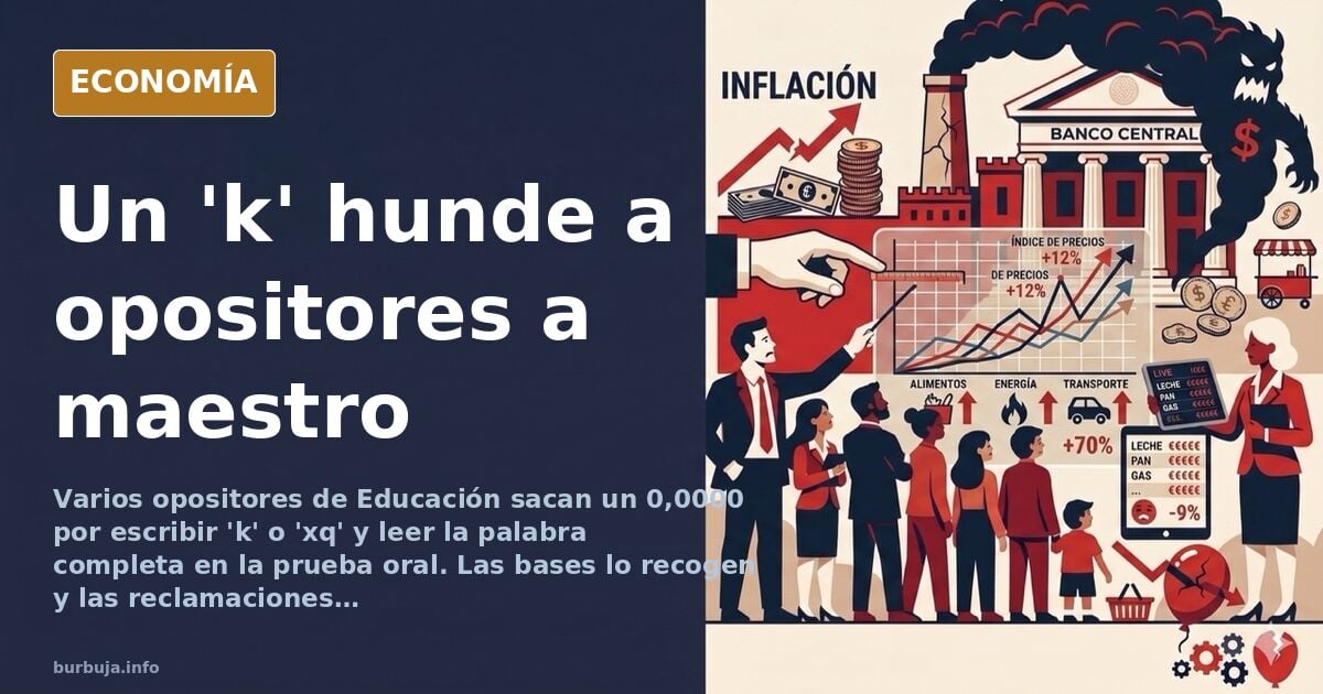 Un cero por escribir 'k' en la oposición docente