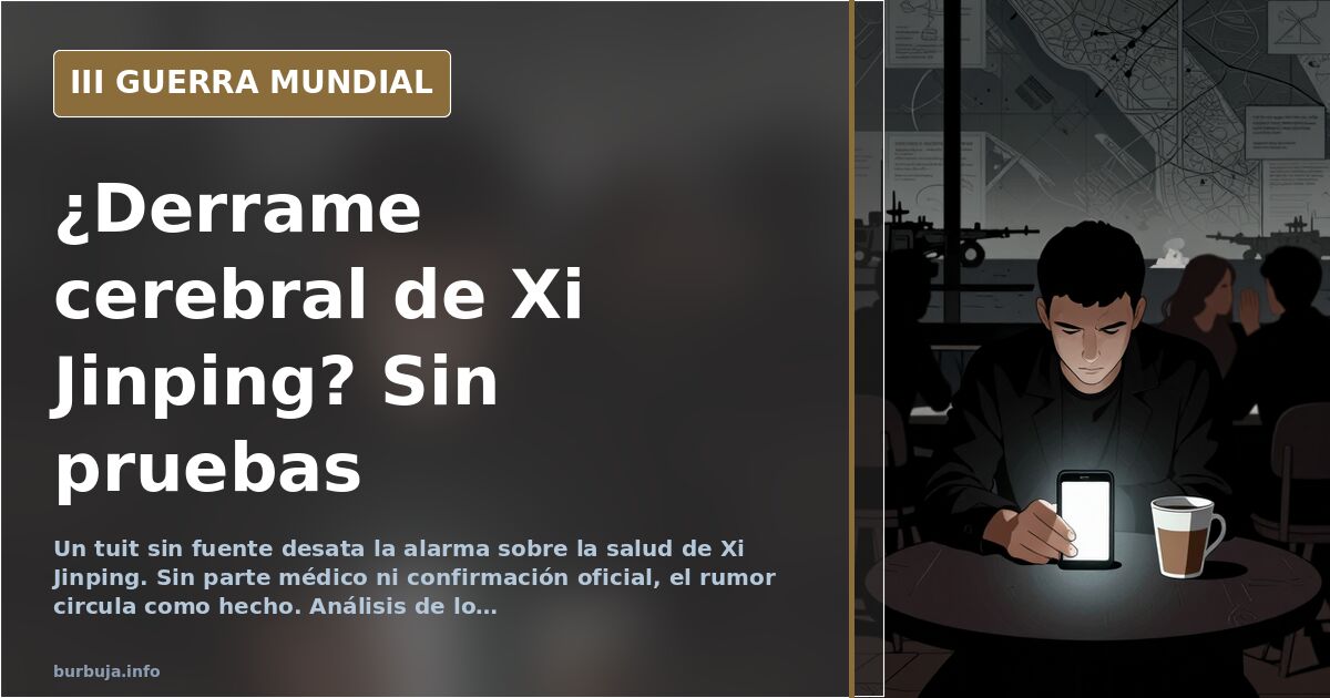 Alerta por la salud de Xi Jinping: bulo sin verificar