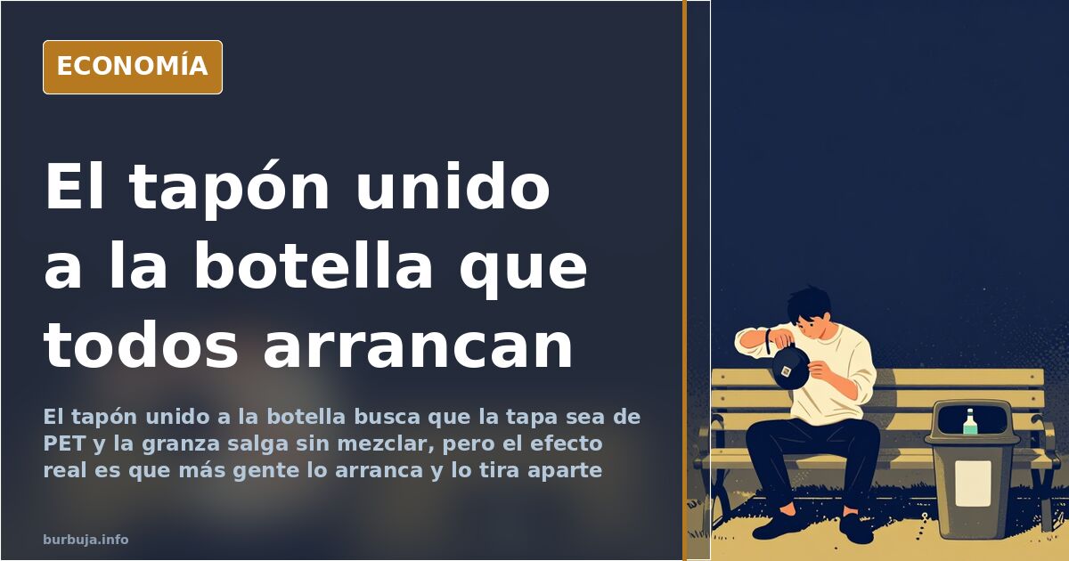 Tapones unidos a la botella: la norma que indigna por igual