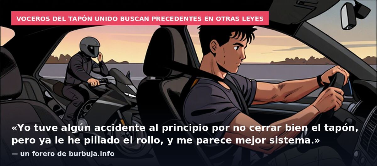 Voceros del tapón unido buscan precedentes en otras leyes: «Yo tuve algún accidente al principio por no cerrar bien el tapón, pero ya le he pillado el rollo, y me parece mejor sistema.» — un forero de burbuja.info