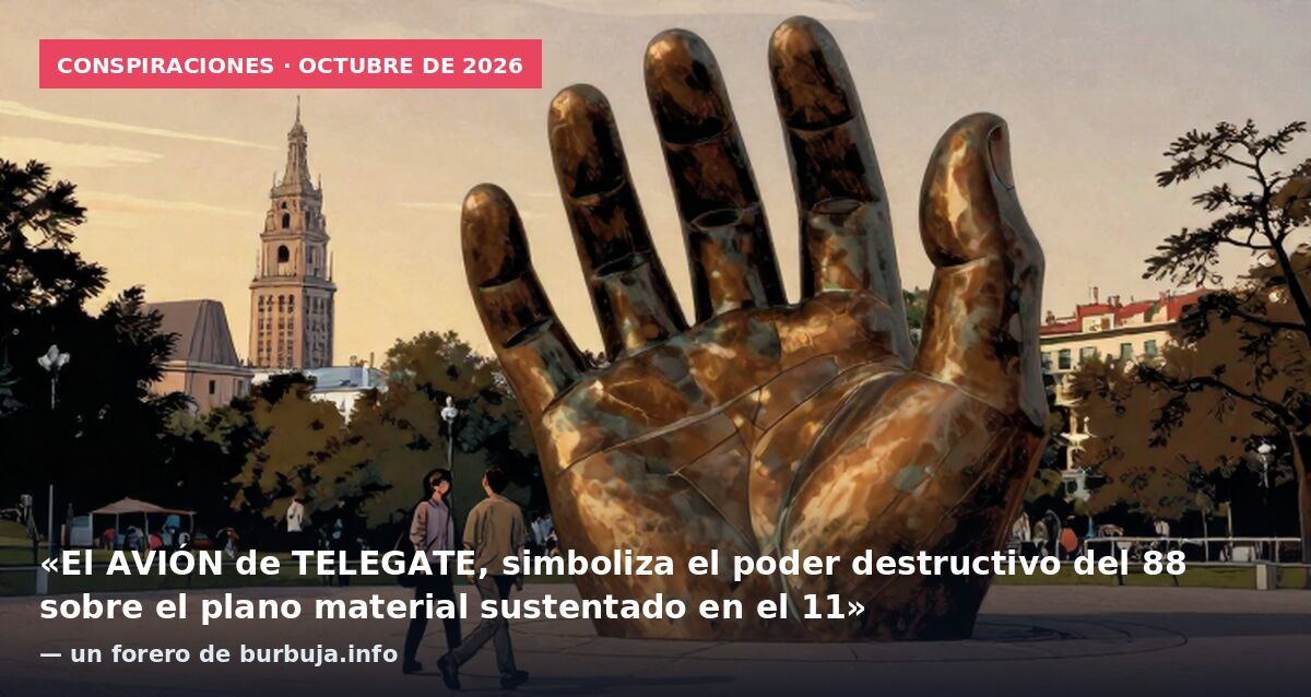 Conspiraciones · octubre de 2026: «El AVIÓN de TELEGATE, simboliza el poder destructivo del 88 sobre el plano material sustentado en el 11» — un forero de burbuja.info