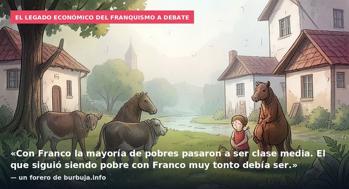 El legado económico del franquismo a debate: «Con Franco la mayoría de pobres pasaron a ser clase media. El que siguió siendo pobre con Franco muy tonto debía ser.» — un forero de burbuja.info