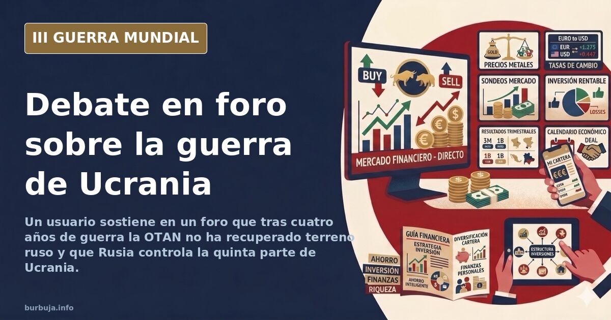 Captura de pantalla de un hilo de foro con mensajes sobre la guerra de Ucrania