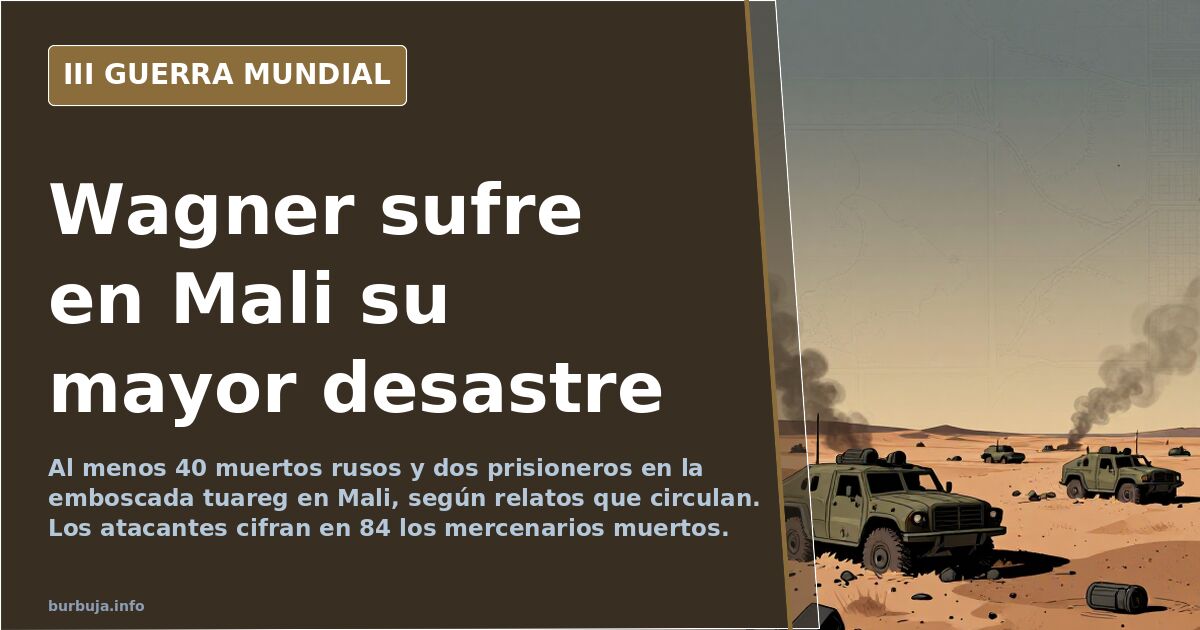 Wagner en Mali: la emboscada tuareg que humilla a Rusia