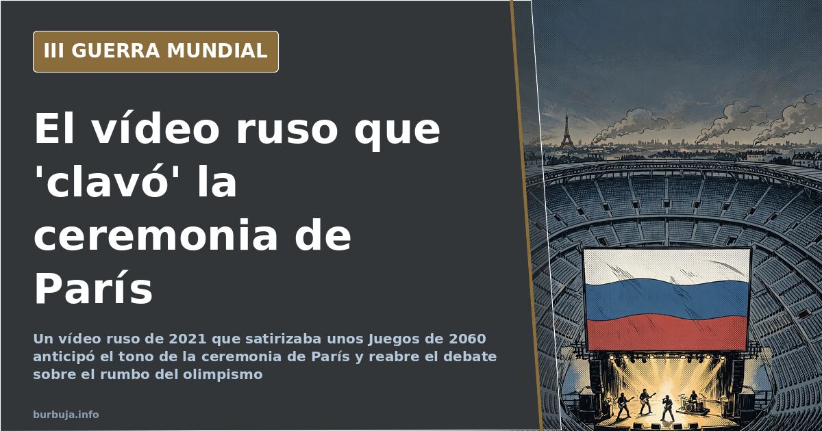 Un vídeo ruso de 2021 satiriza la ceremonia de París