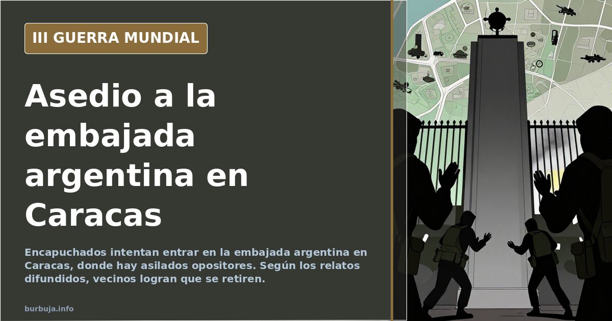 Vecinos impiden el asedio a la embajada argentina en Caracas