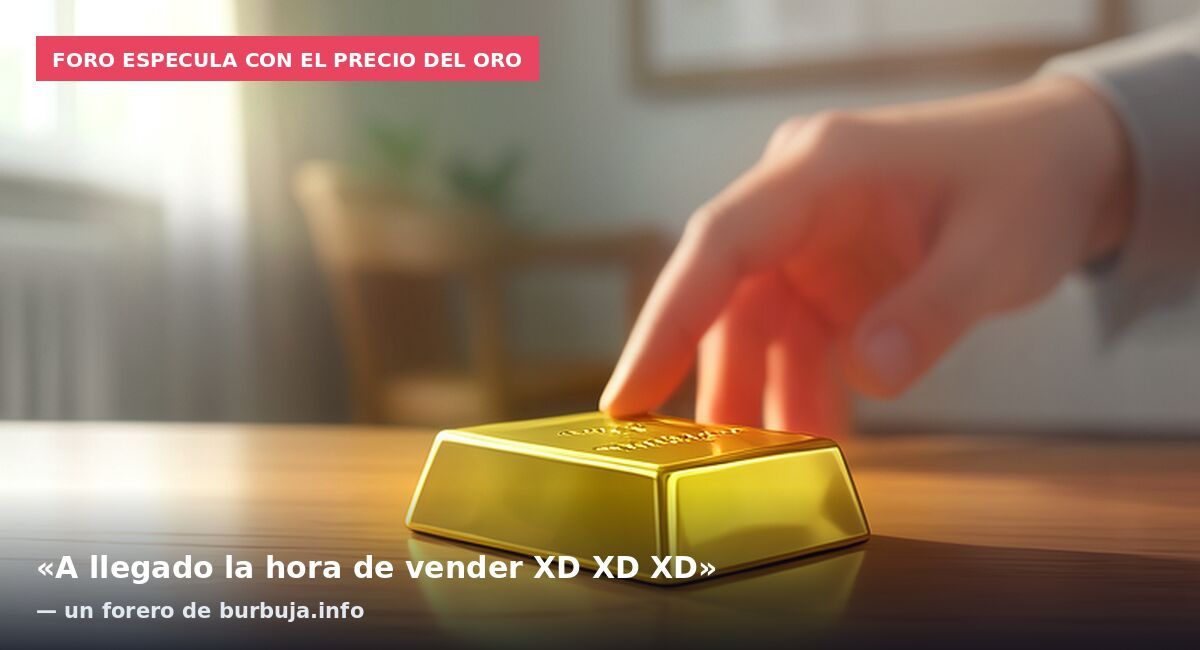 Foro especula con el precio del oro: «A llegado la hora de vender XD XD XD» — un forero de burbuja.info